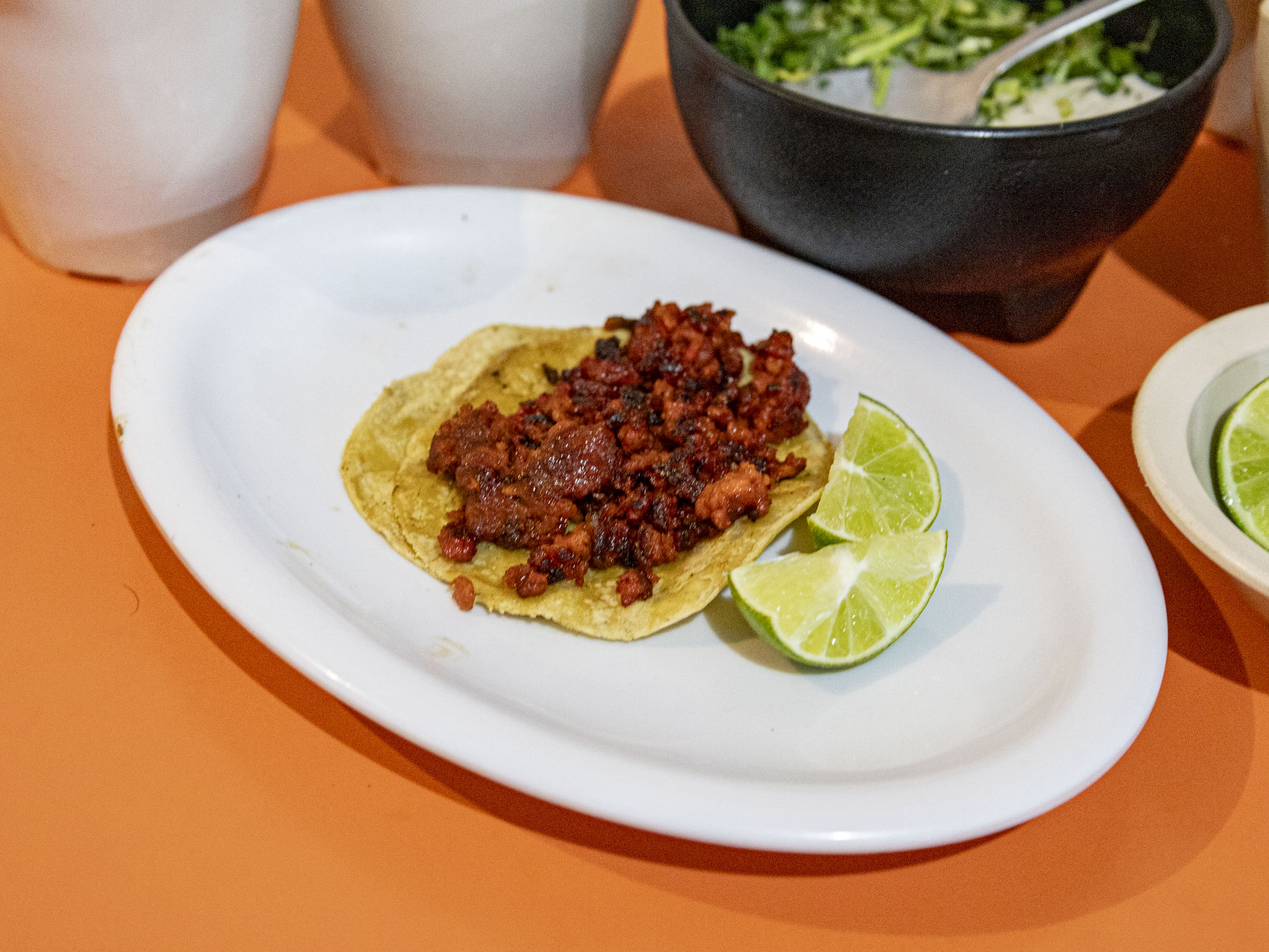 taco de chorizo