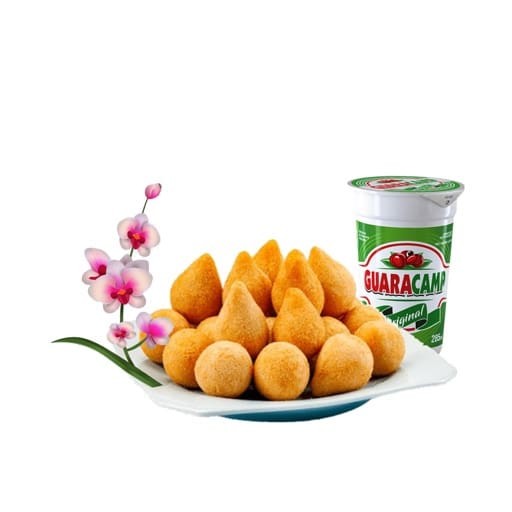 Delicie-se com nosso 'Combinho de Salgadinhos', perfeito para um lanche rápido ou uma pequena celebração. São 25 salgadinhos irresistíveis, de tamanho pequeno, que incluem coxinhas, croquetes e bolinhos de bacalhau. Acompanha 1 refrescante Guaravita. Tudo isso por apenas 29,99! Uma experiência saborosa que une o prazer do fast food com a qualidade de um kit festa. #salgados #salgadinhos #festa #kitfesta #bolo #lanche #cofeebreak #coxinha #croquete #bolinhobacalhau #lanche #hamburguer #queijo #fastfood