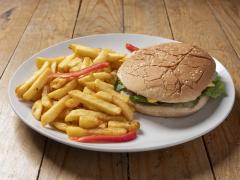 Combo Hamburguesa Con Papas Fritas