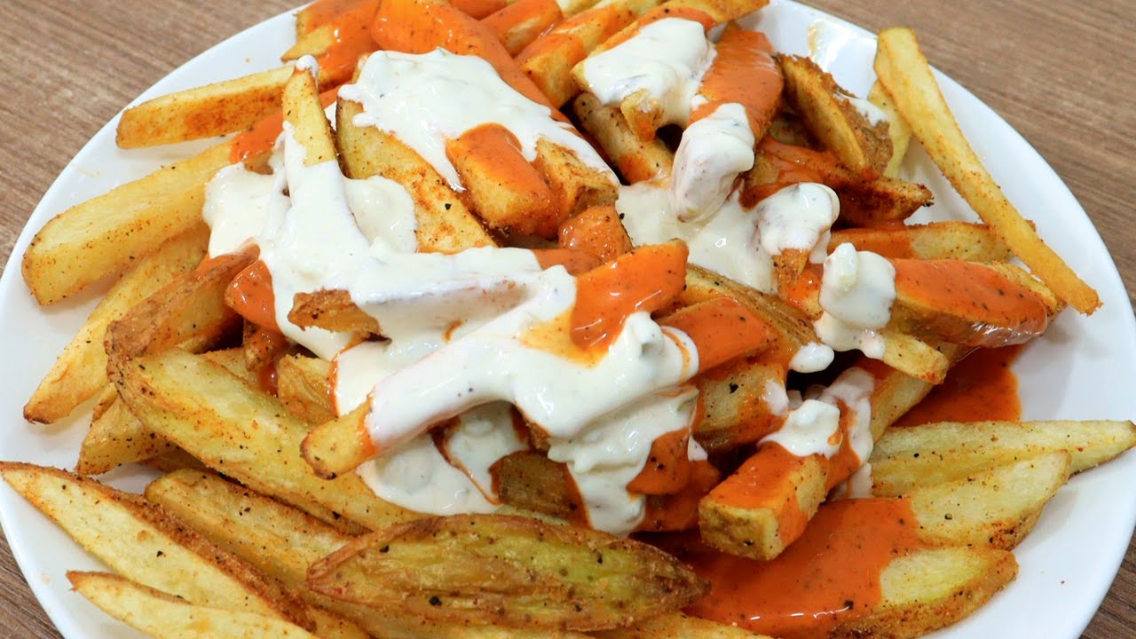 Papas Bañadas en 2 Aderezos