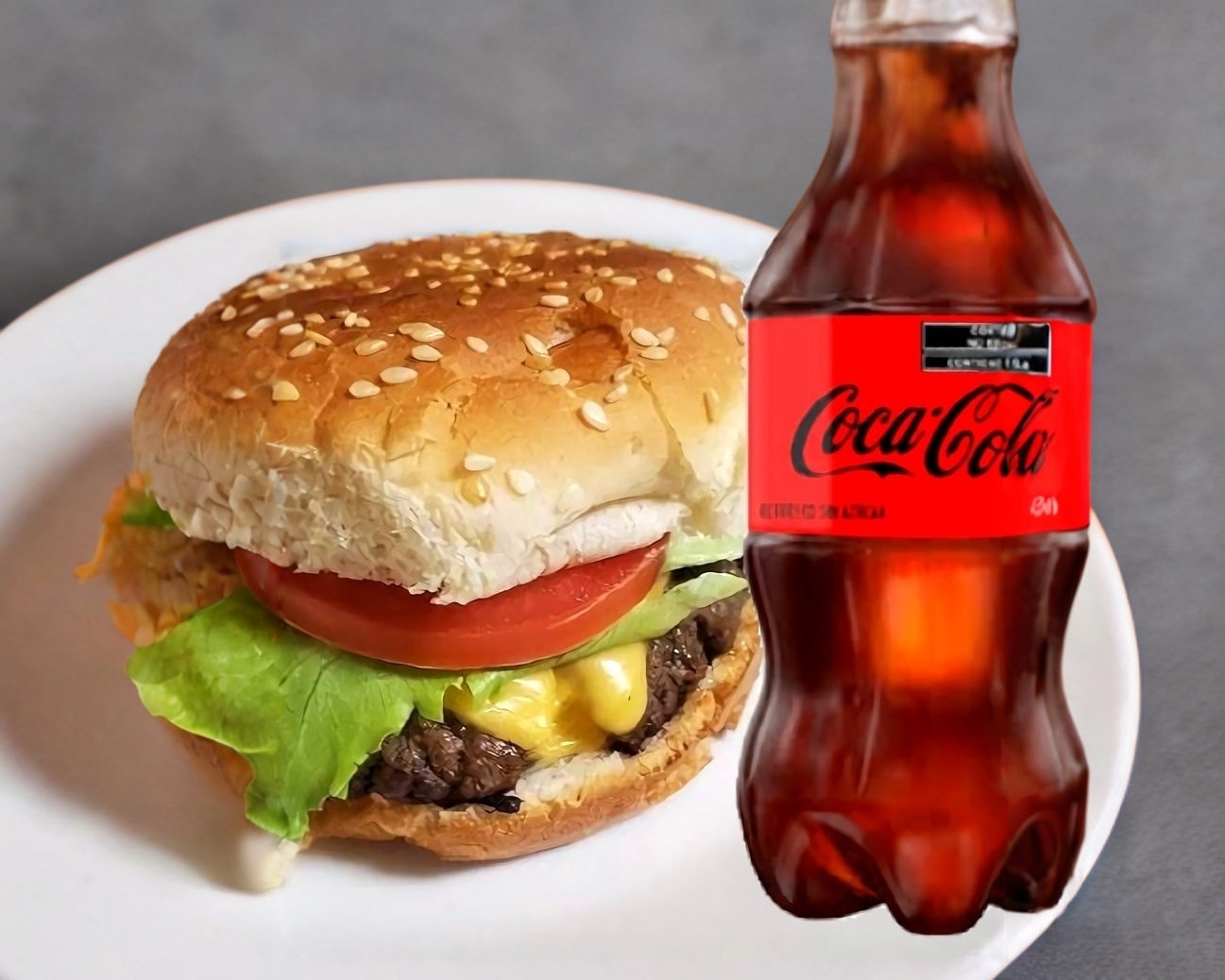 Hamburguesa Sencilla + Coca Cola 355ml Zero