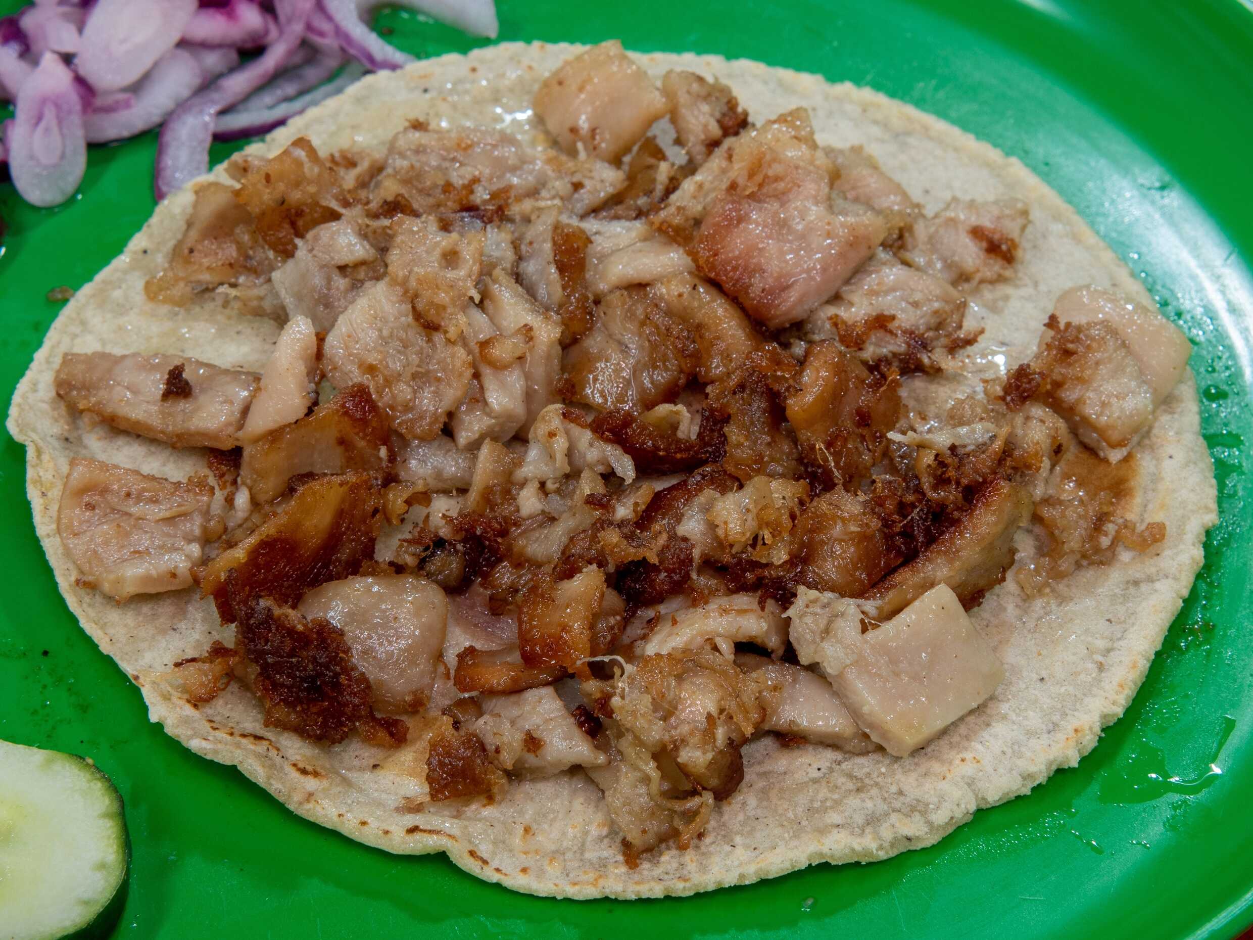 taco de tripa-maíz