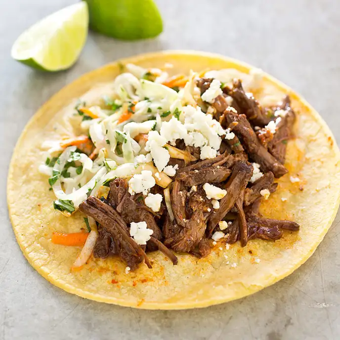 Taco de deshebrada.