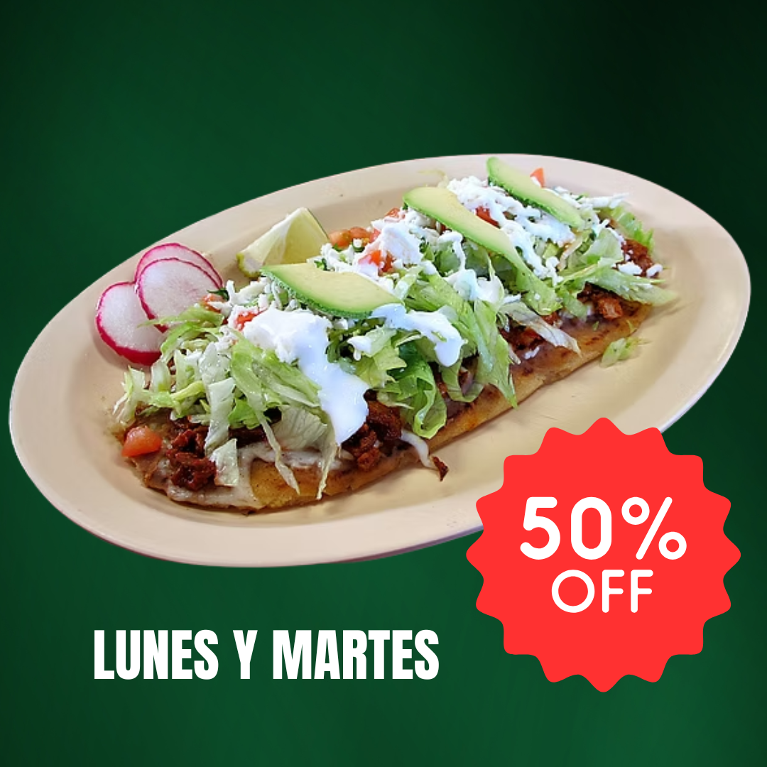 Huarache con Guiso (Lunes y Martes)