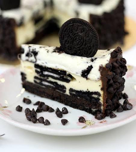Rebanada chessecake oreo