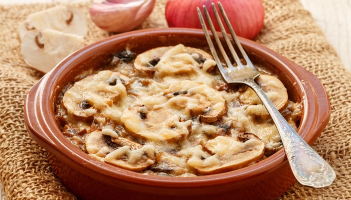 Queso Con Champiñones