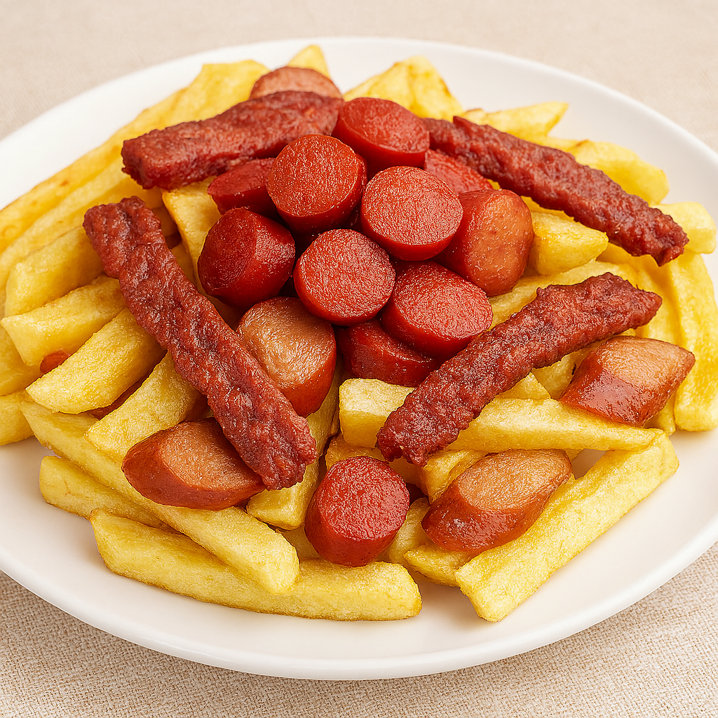 Salchipapa Mixta