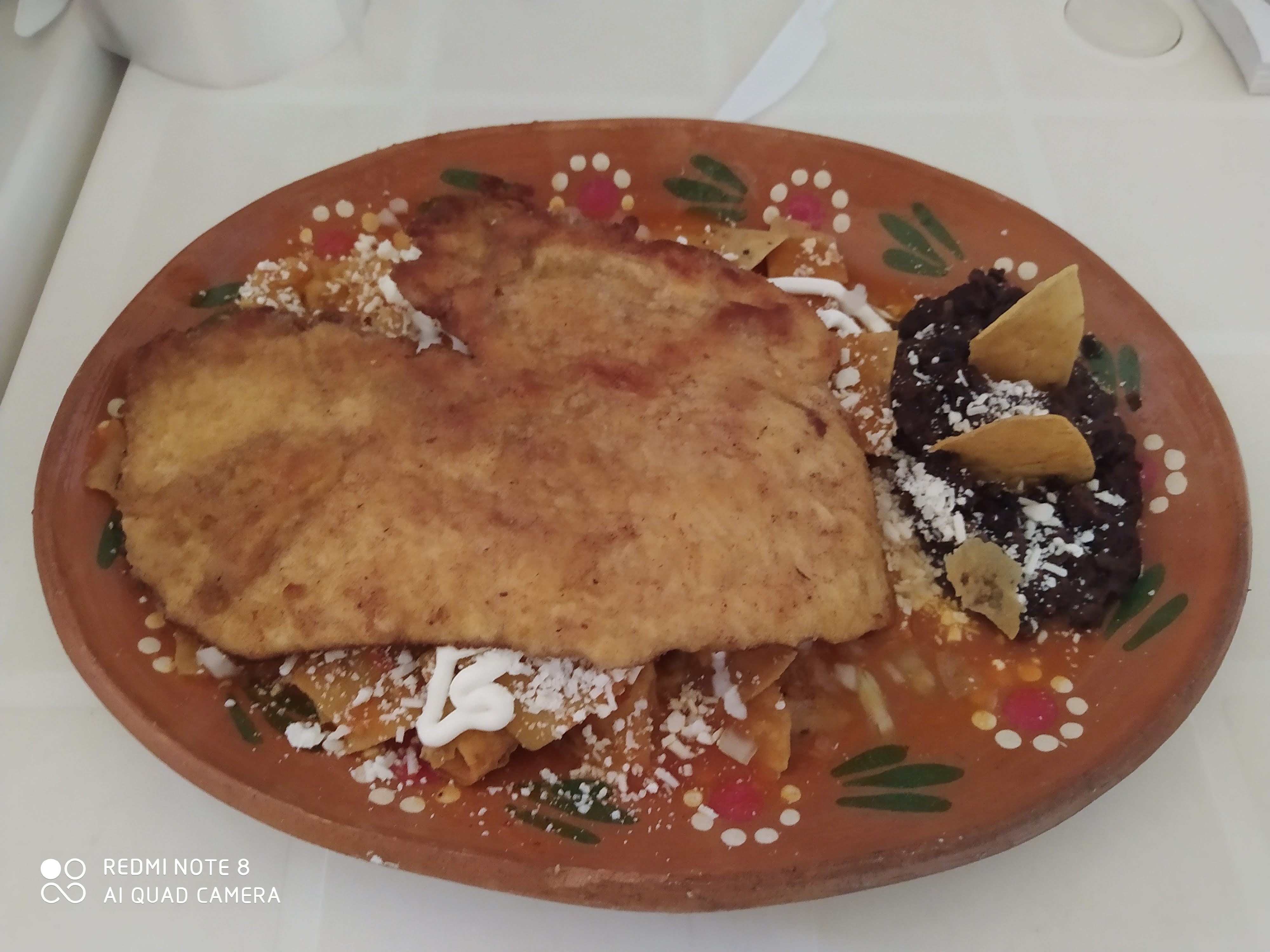 Chilakiles con  Milanesa