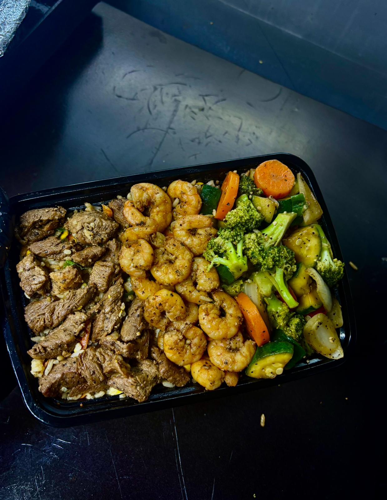 Combo Teppanyaki Camarón NY Steak
