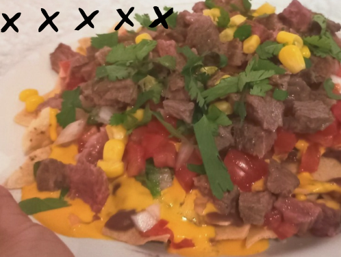 Nachos con Carne o Chorizo