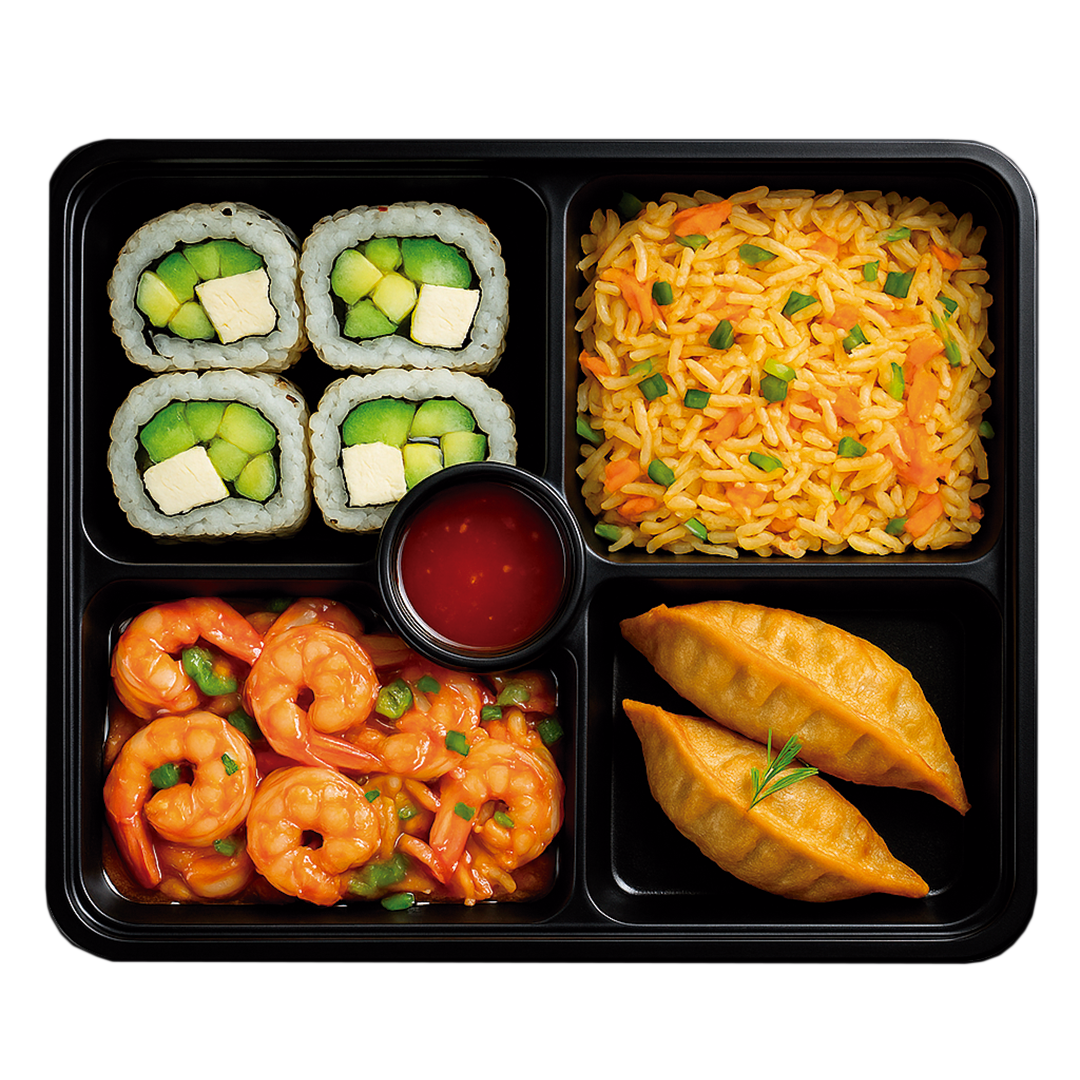 Bento Box Camarones Teriyaki