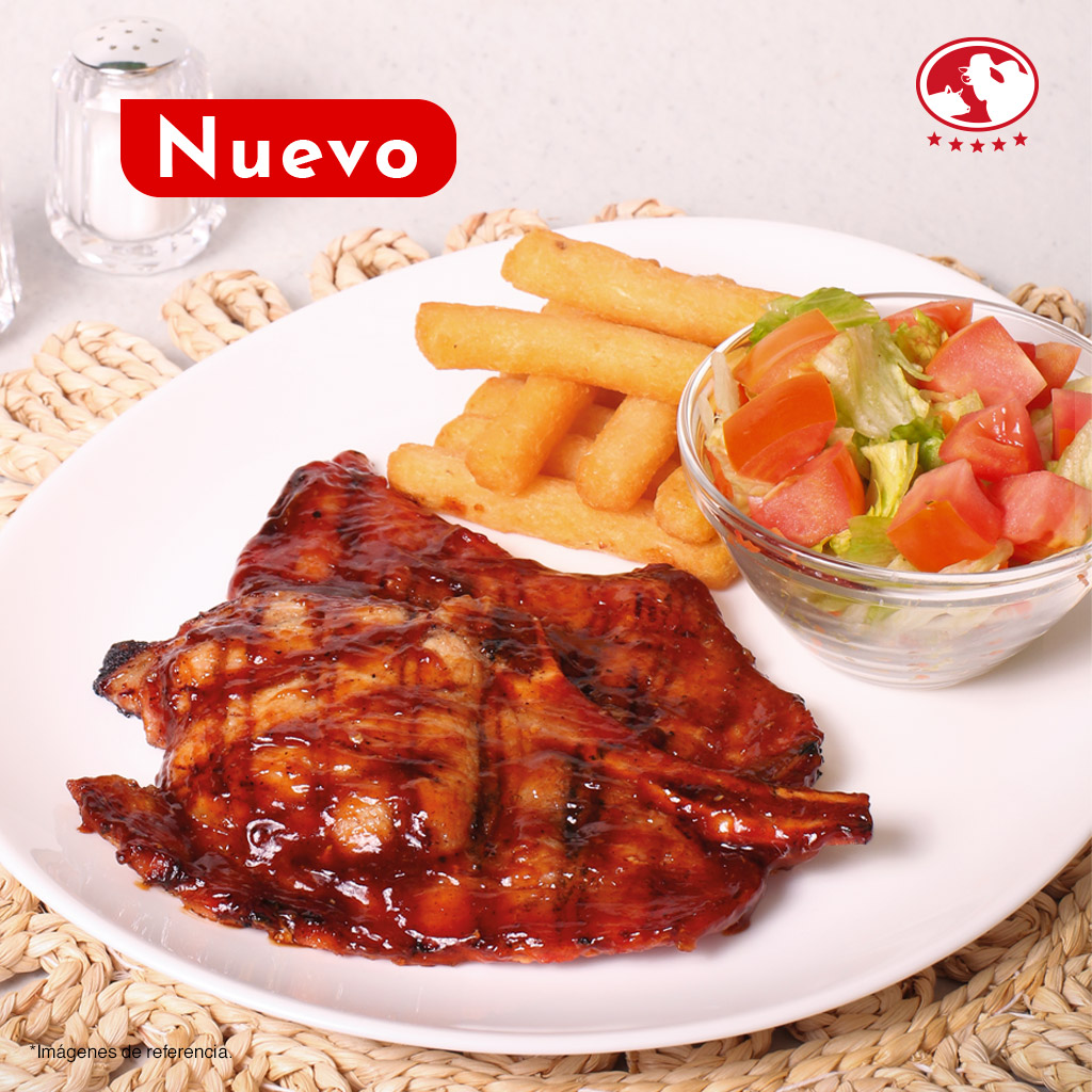 Combo Chuletón de Cerdo en salsa BBQ + bebida