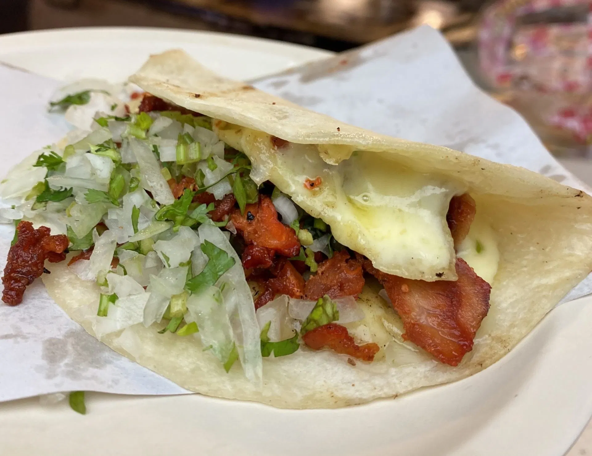 Tacos al Pastor con Queso