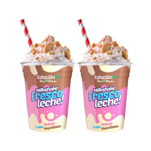 23% 2 MilkShakes Frescoleche Napolitano 16 oz