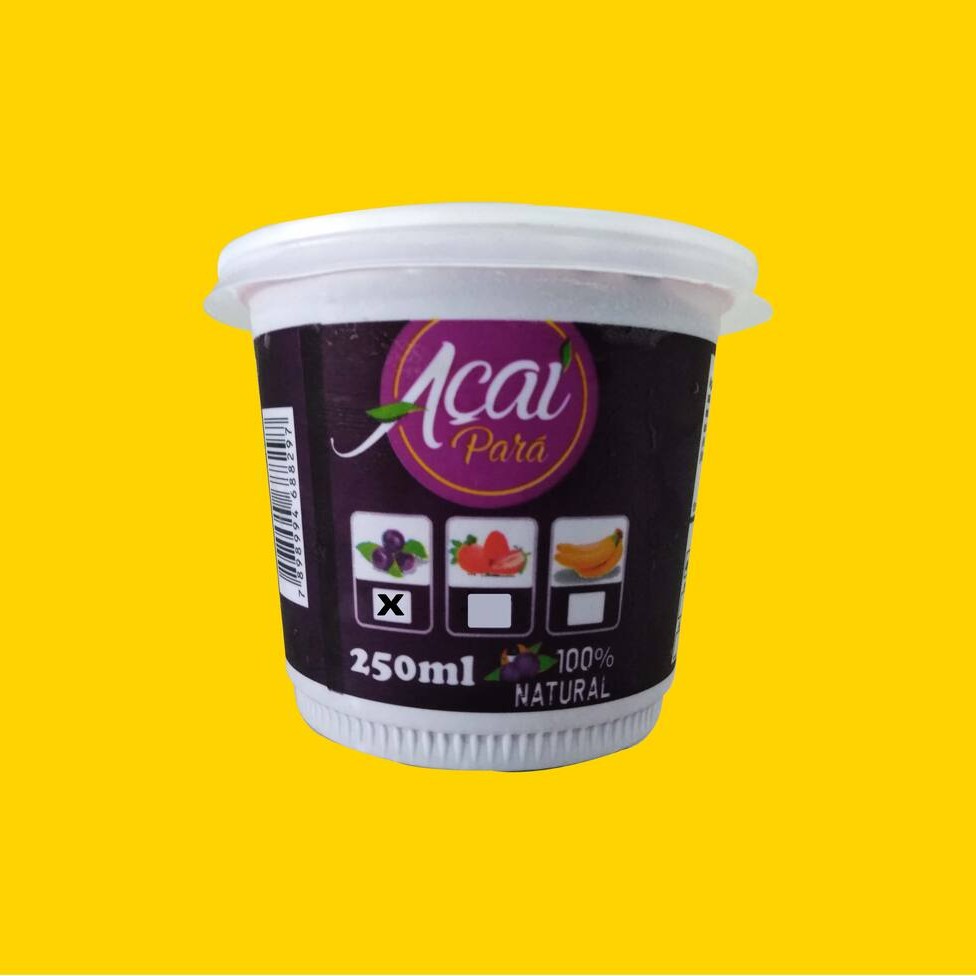 Açaí pará copo 250 ml. Natural.