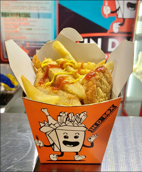 Caja Feliz con queso amarillo y tocino