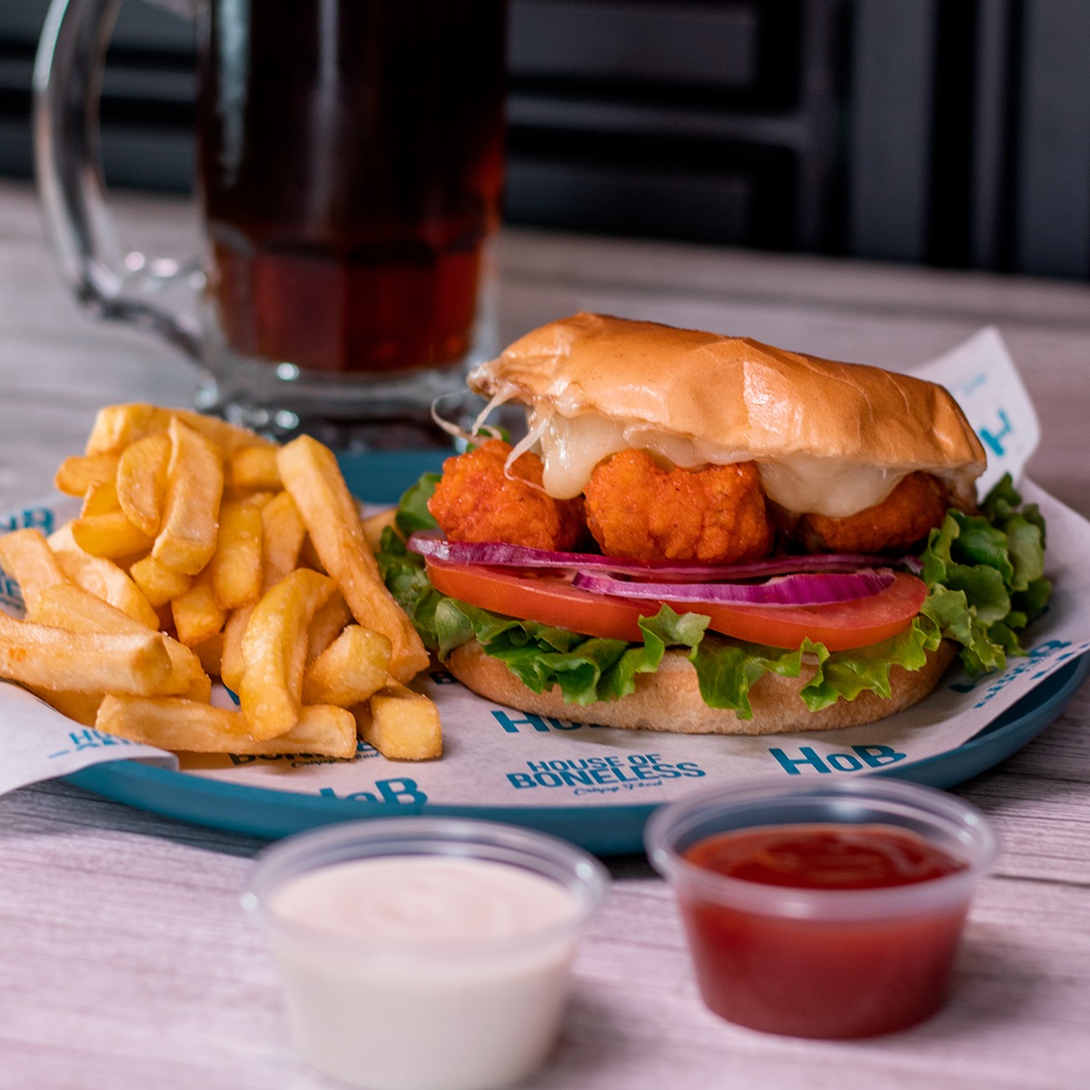 Combo Crispy Cheese Burger + Bebida
