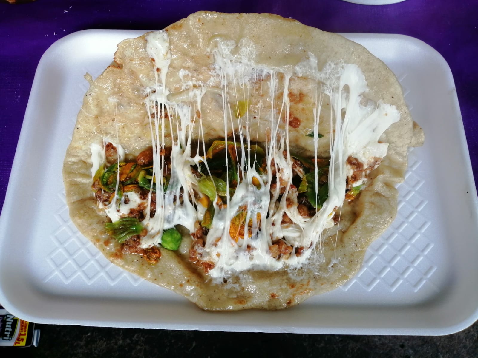 Huarache de  Flor de Calabaza