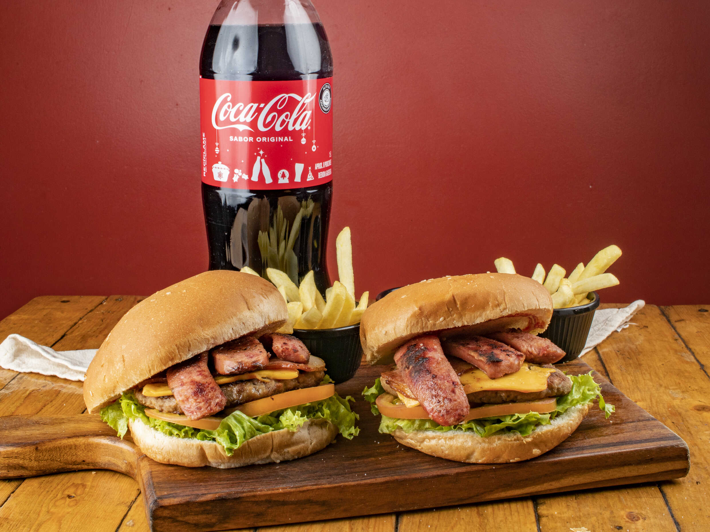 Combo Para 2 Hamburguesas + 2 Papas +2 Bebida 250
