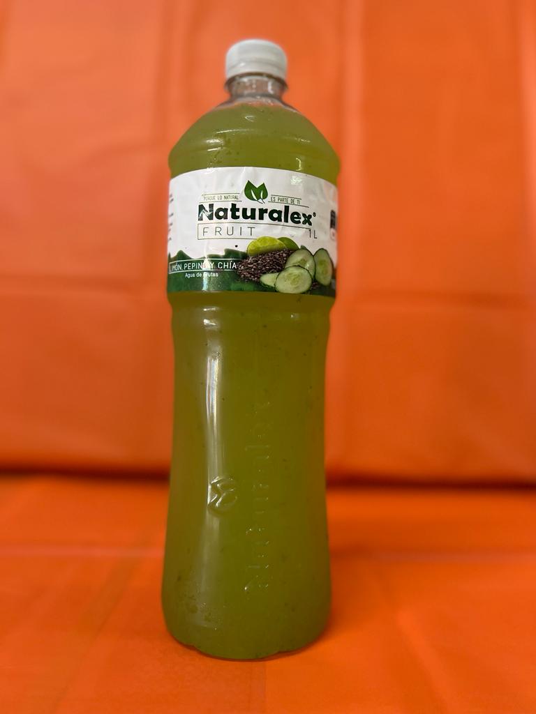 Agua de Pepino con Limón y Chía 1 L