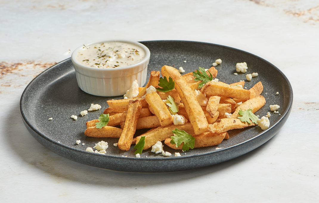 Porción de Papas con Tzatziki (V)