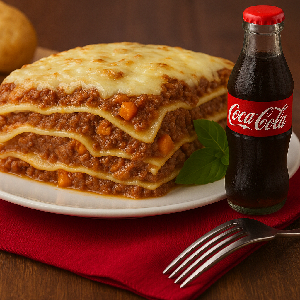 Lasagña de Carne + COCA-COLA 250Ml