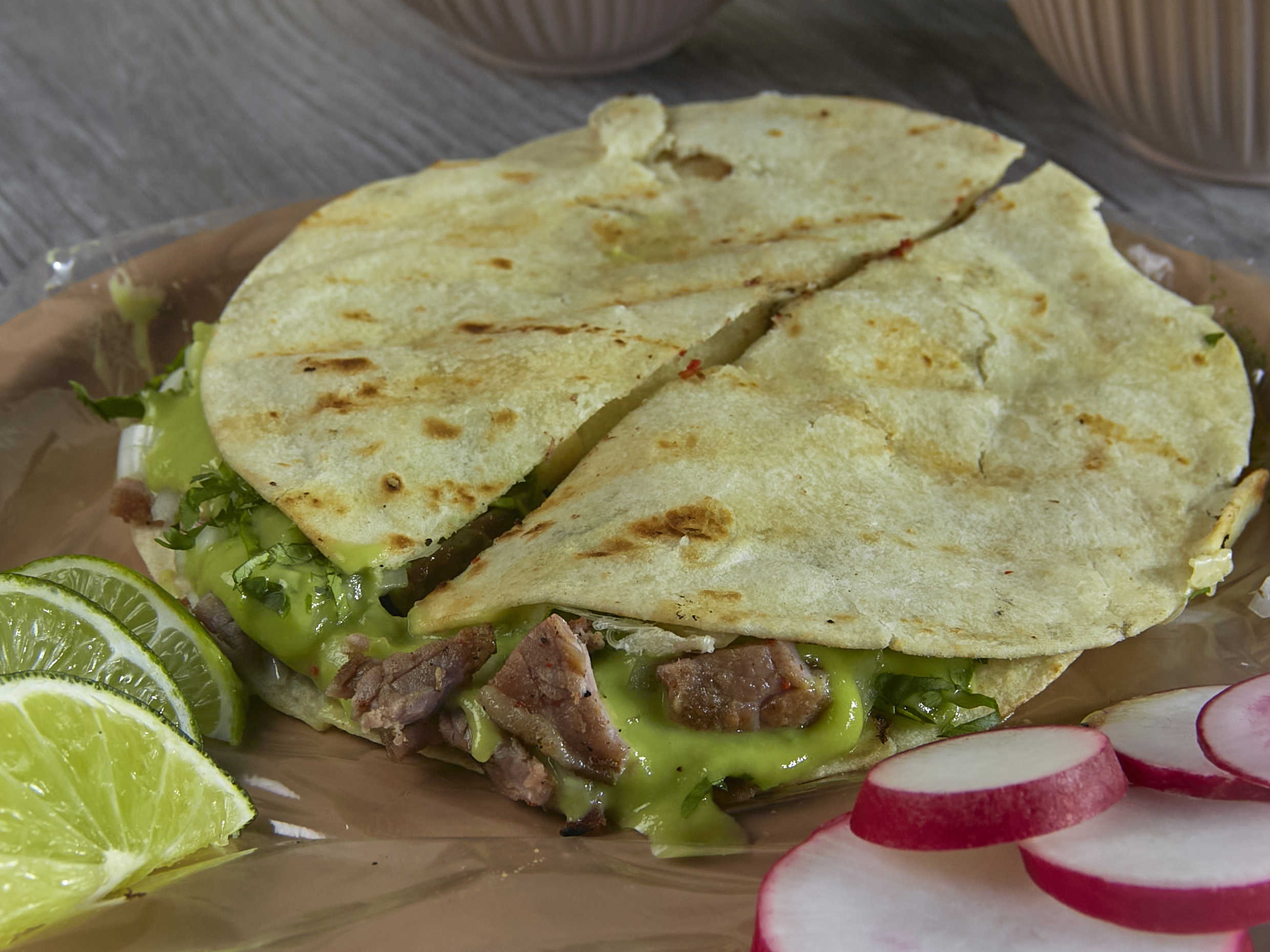 Gringa Combinada (Arrachera con Chorizo)