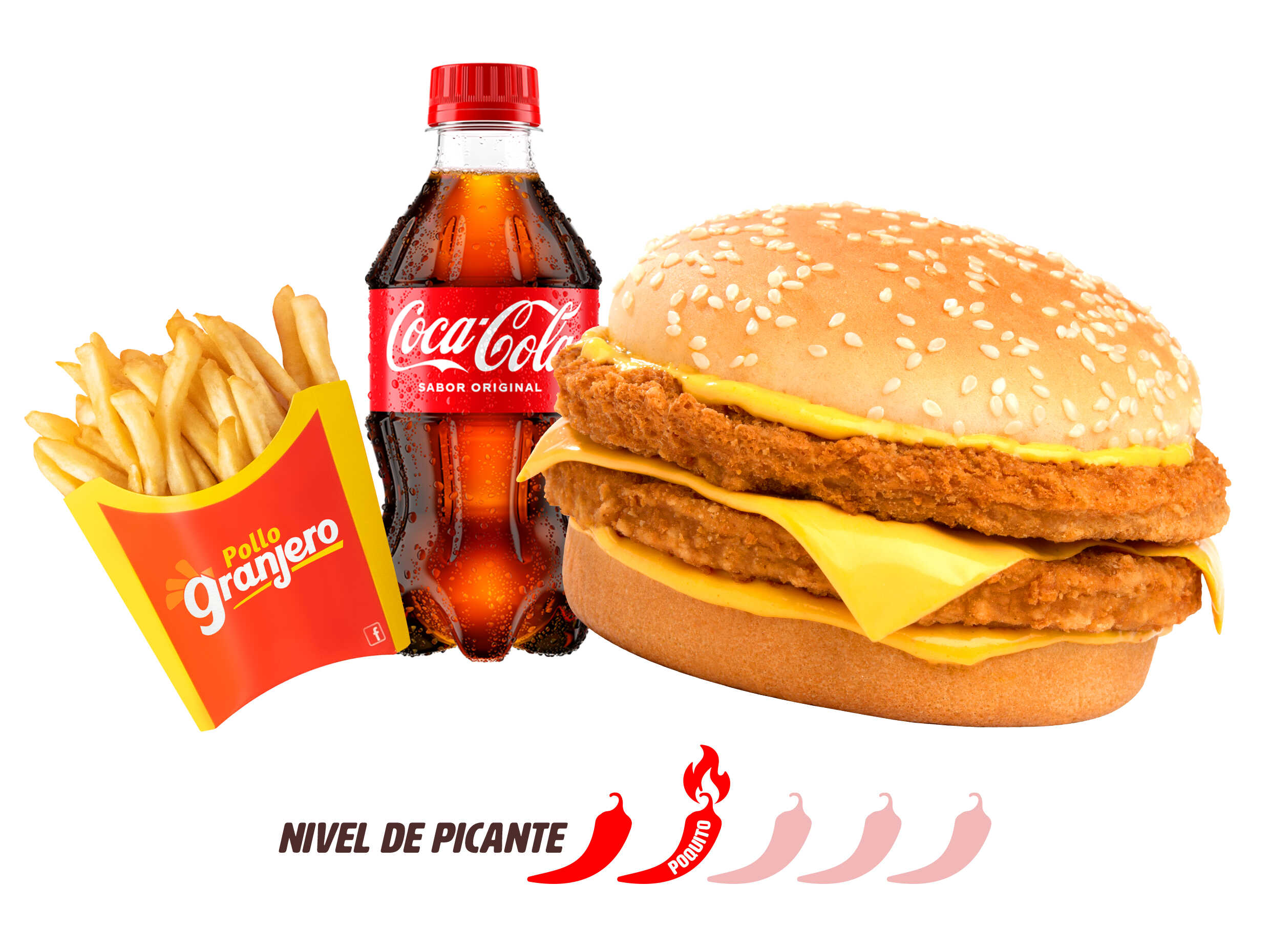 MENU HAMBURGUESA DOBLE Quesito Spicy