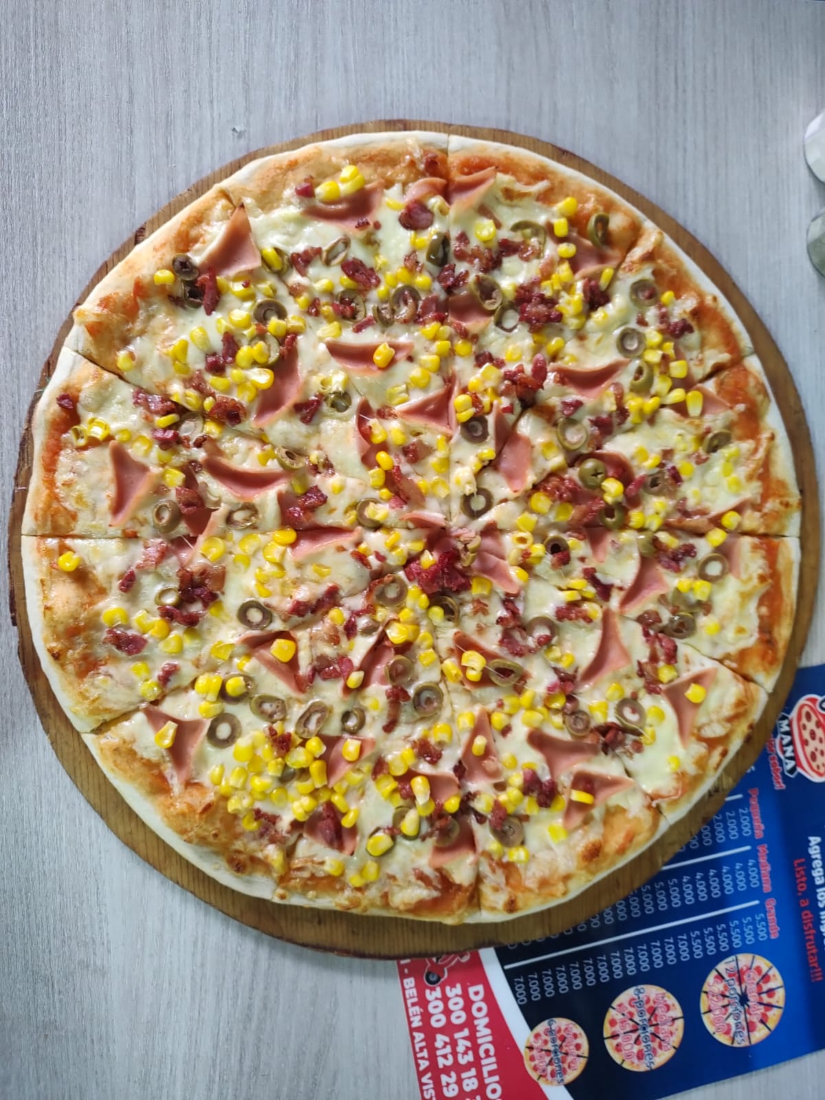Pizza Por Mitades de 12 Porciones