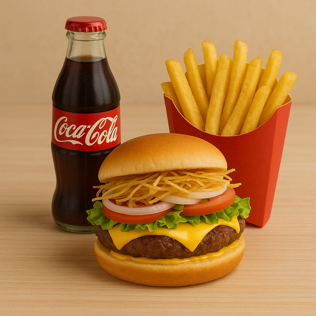 Hamburguesa Sencilla + Francesa + 🍔+🍟+🥤