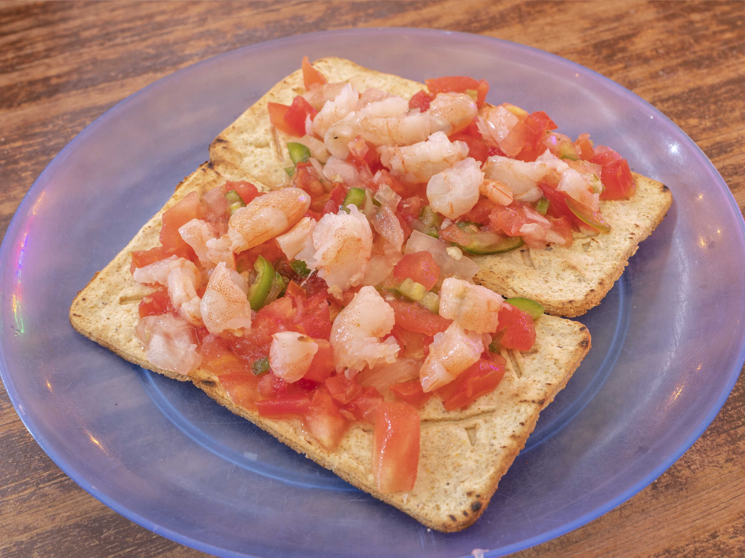 Tostada de Ceviche de Camarón