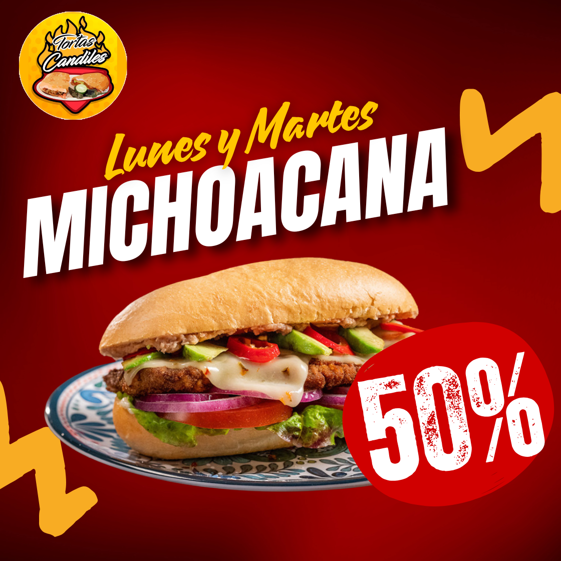 Torta Michoacana (Promo Lunes y Martes)