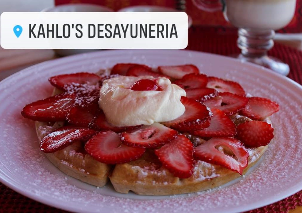 Waffles con Fresas