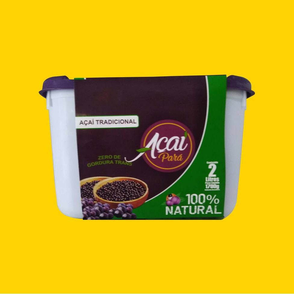 Açaí 100% natural e zero gordura trans. 1700g