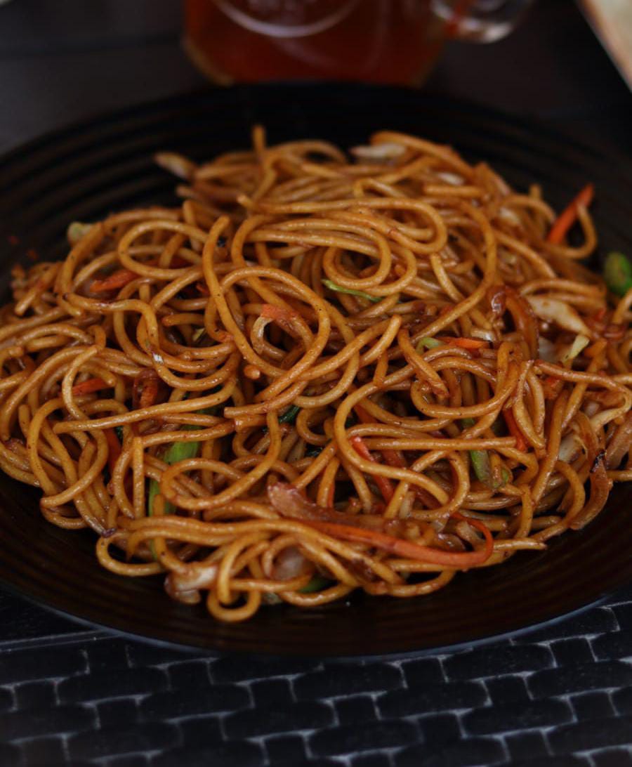 Espagueti con Camarones.