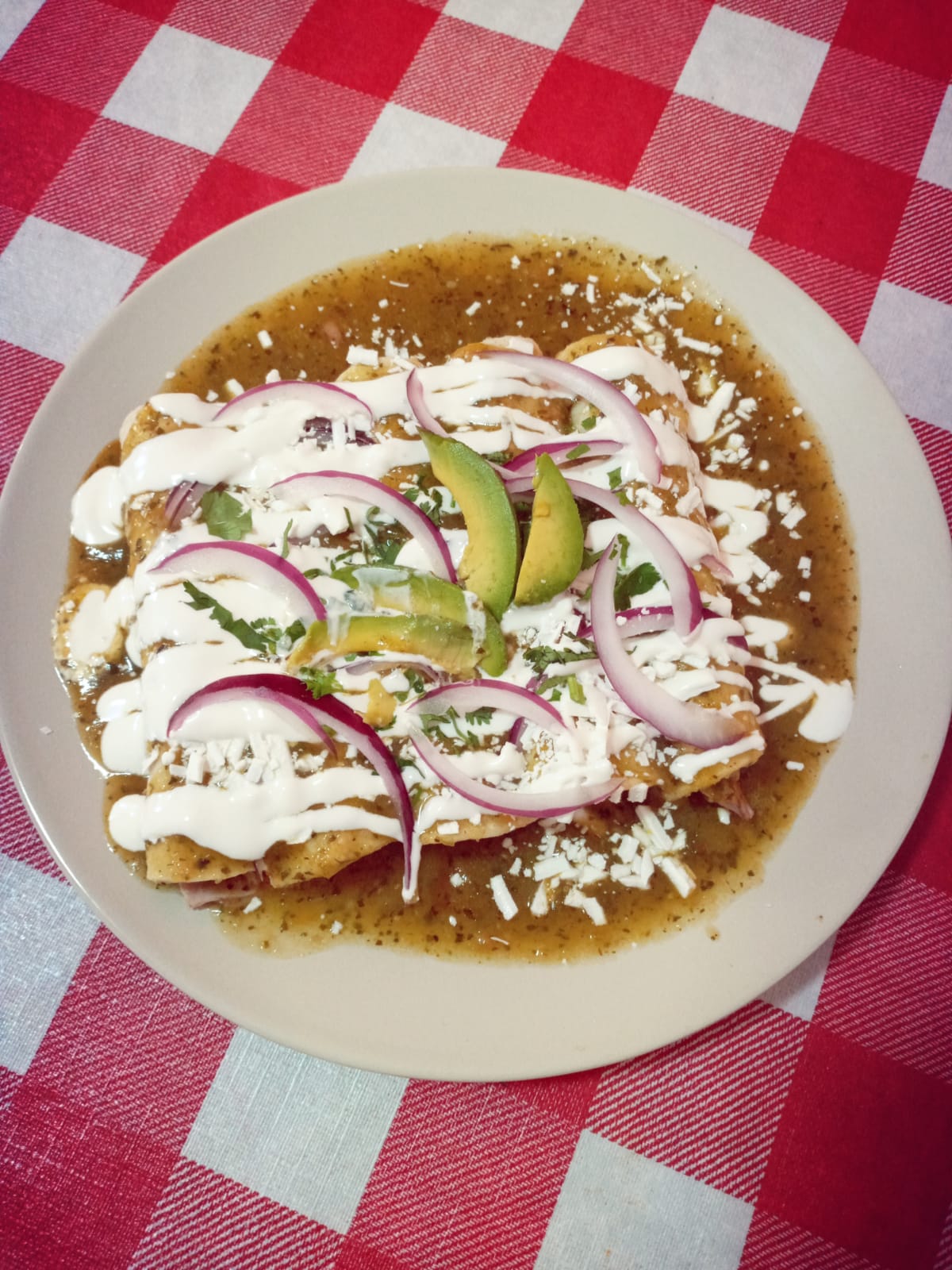 Enchiladas Verdes  (Incluye Sopa del Día)