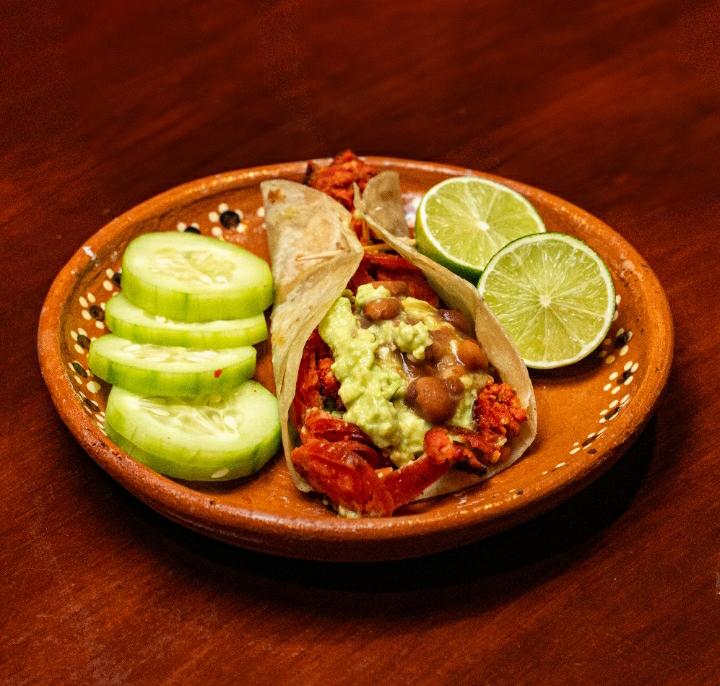 Taco de Harina con Chorizo Norteño