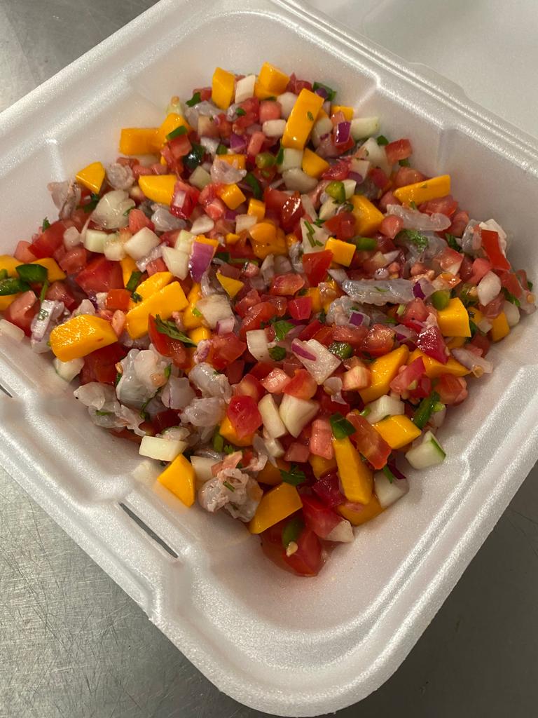 Ceviche de Camarón con Mango