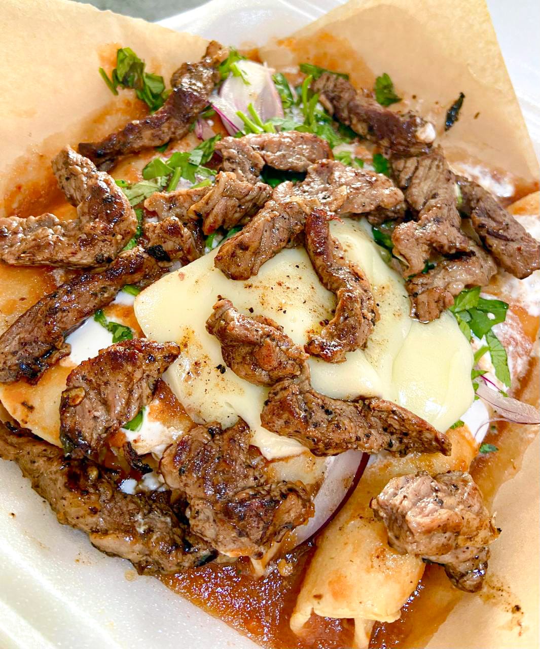 Enchiladas especiales salsa roja