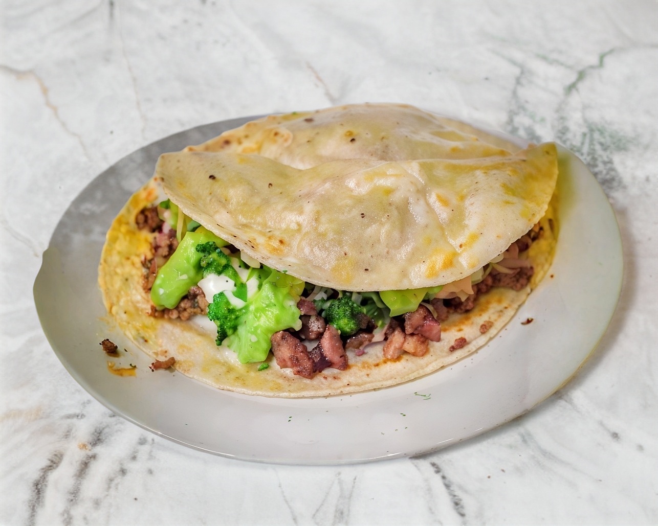 Mulita Grande de Harina con Asada