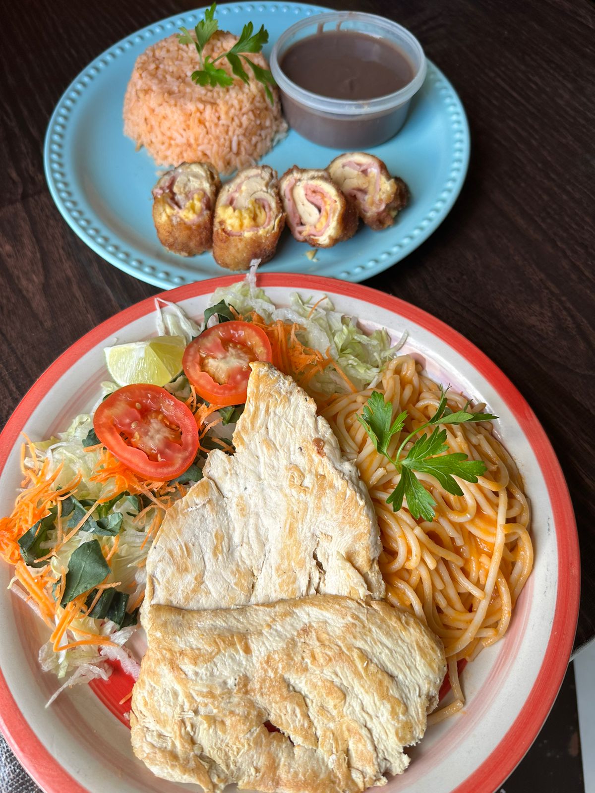Combo pechuga rellena + pechuga asada