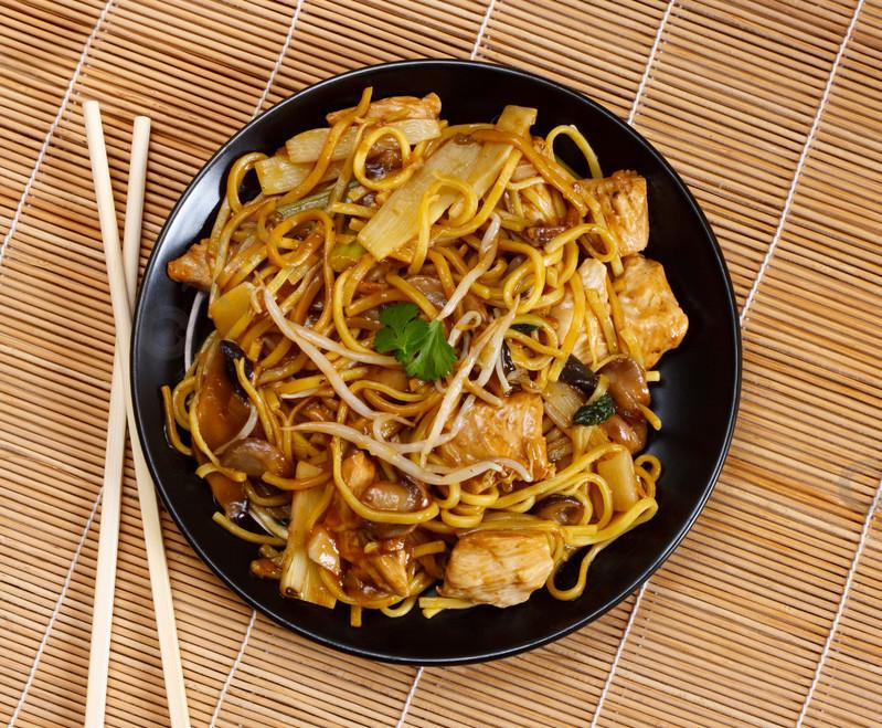 Fideos Fritos con Carne de Cerdo