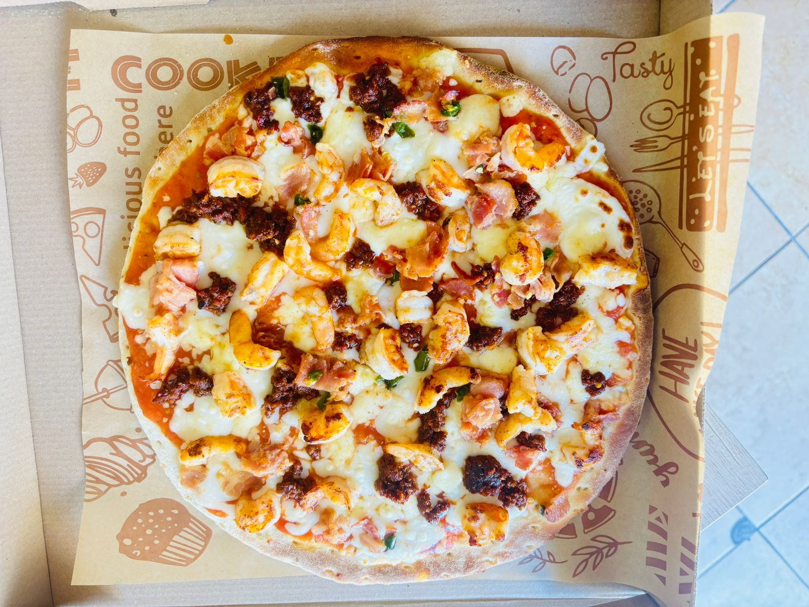Pizza de Camarón Personal