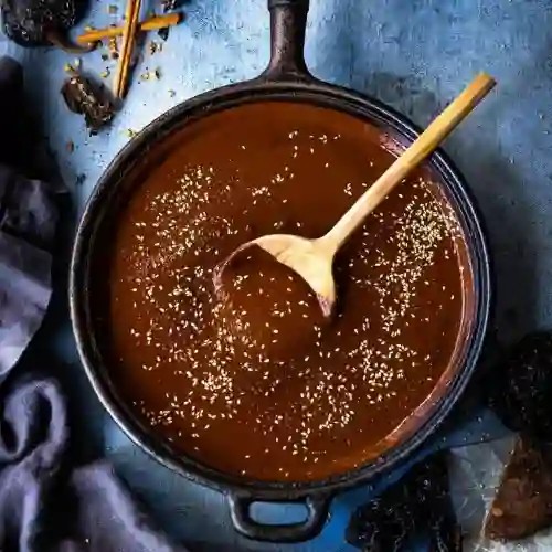 Platillo de Mole con Dos Complementos