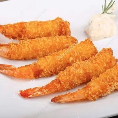 Empanado na panko e frito.