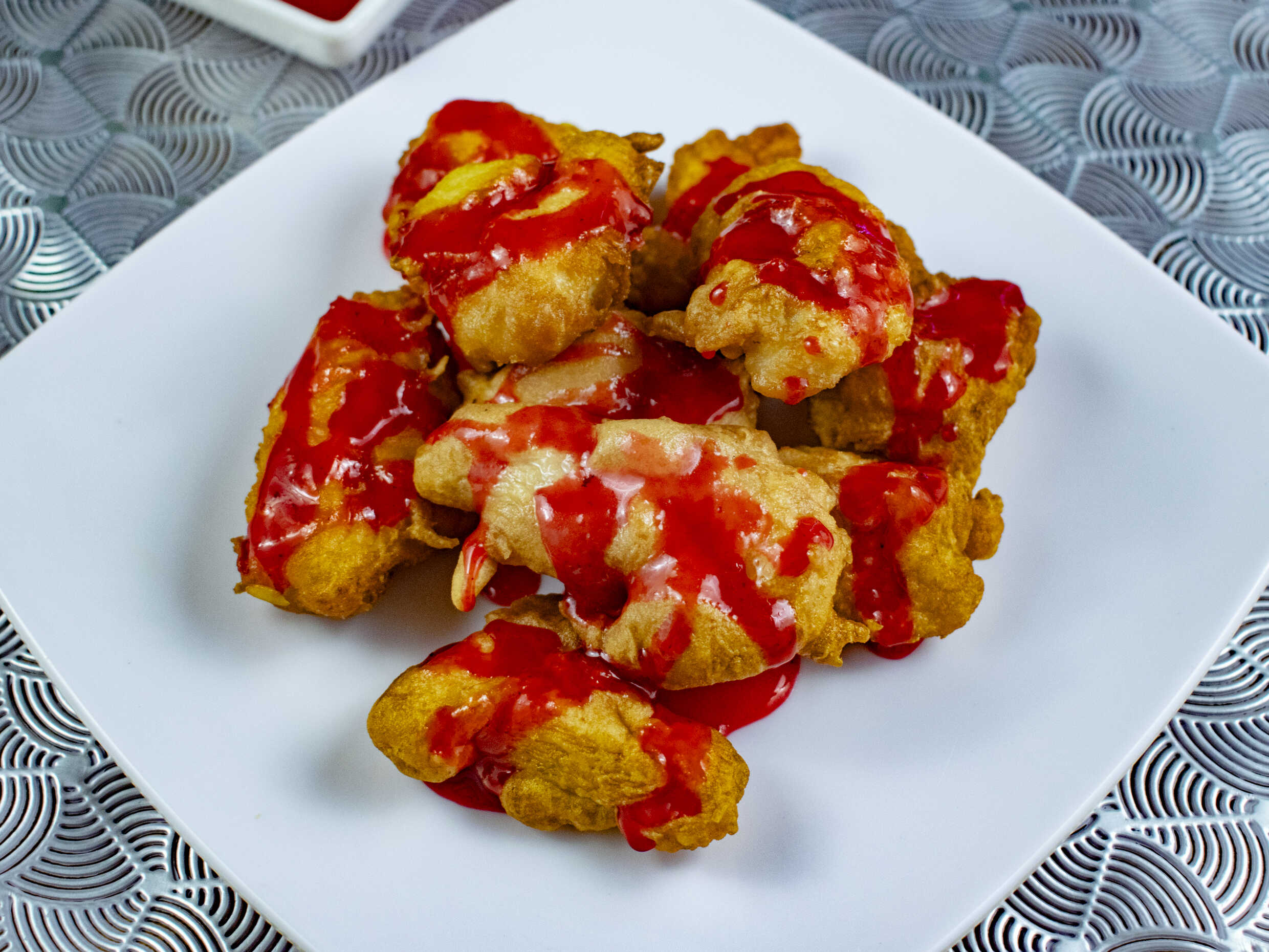 Servicio De Pollo Agridulce Grande