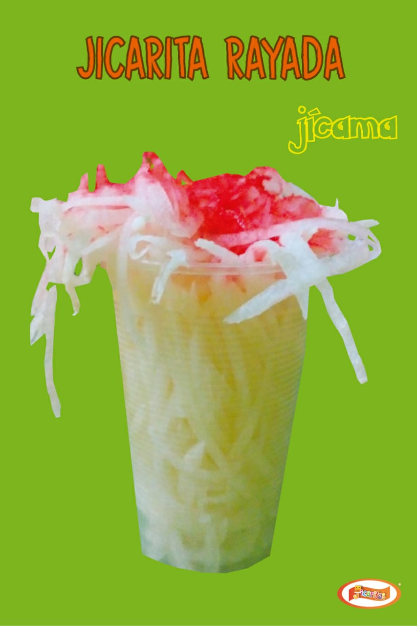 Jicarita Rayada en Jícama Vaso Chico