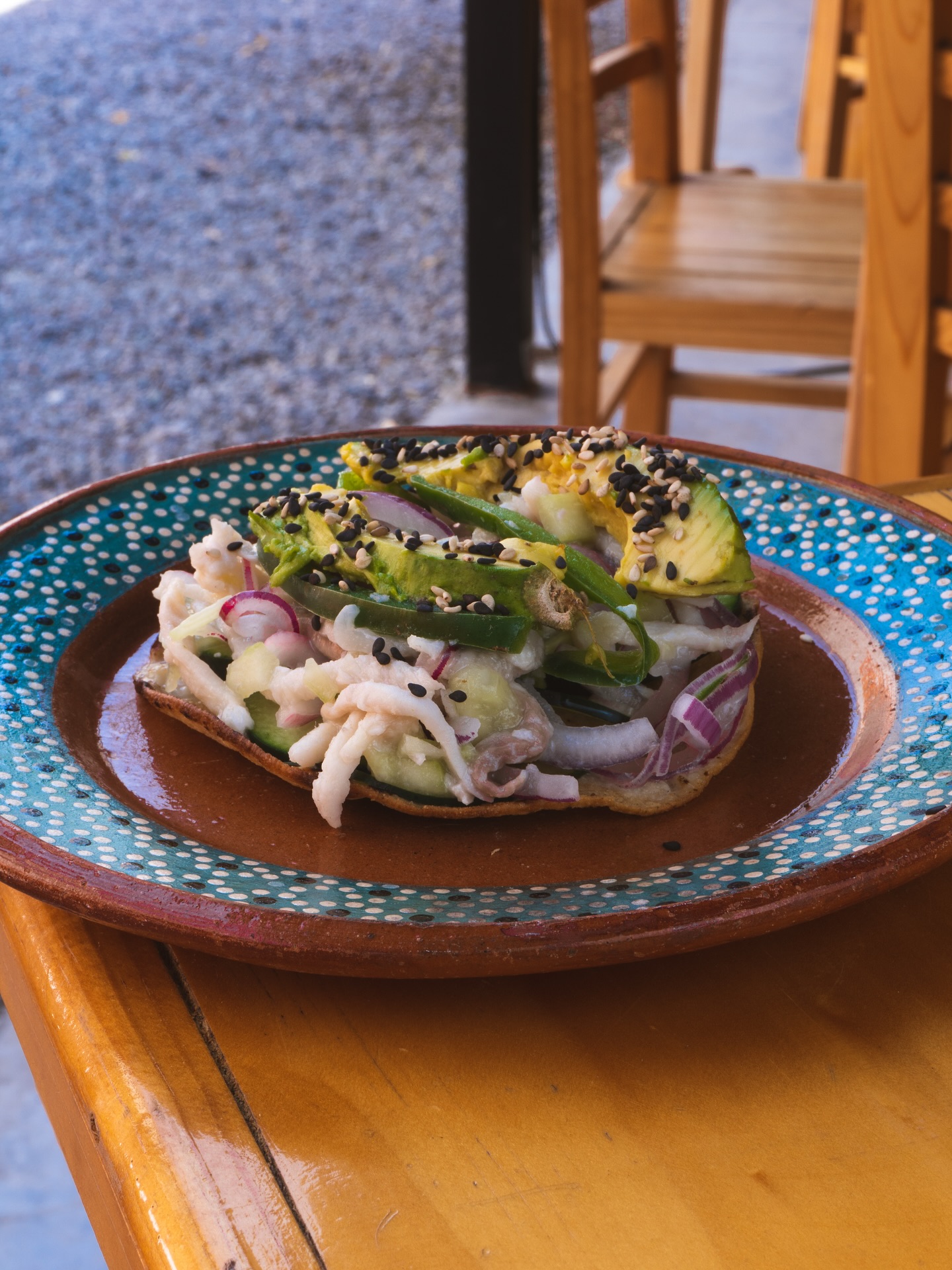 Tostada de Aguachile Mango