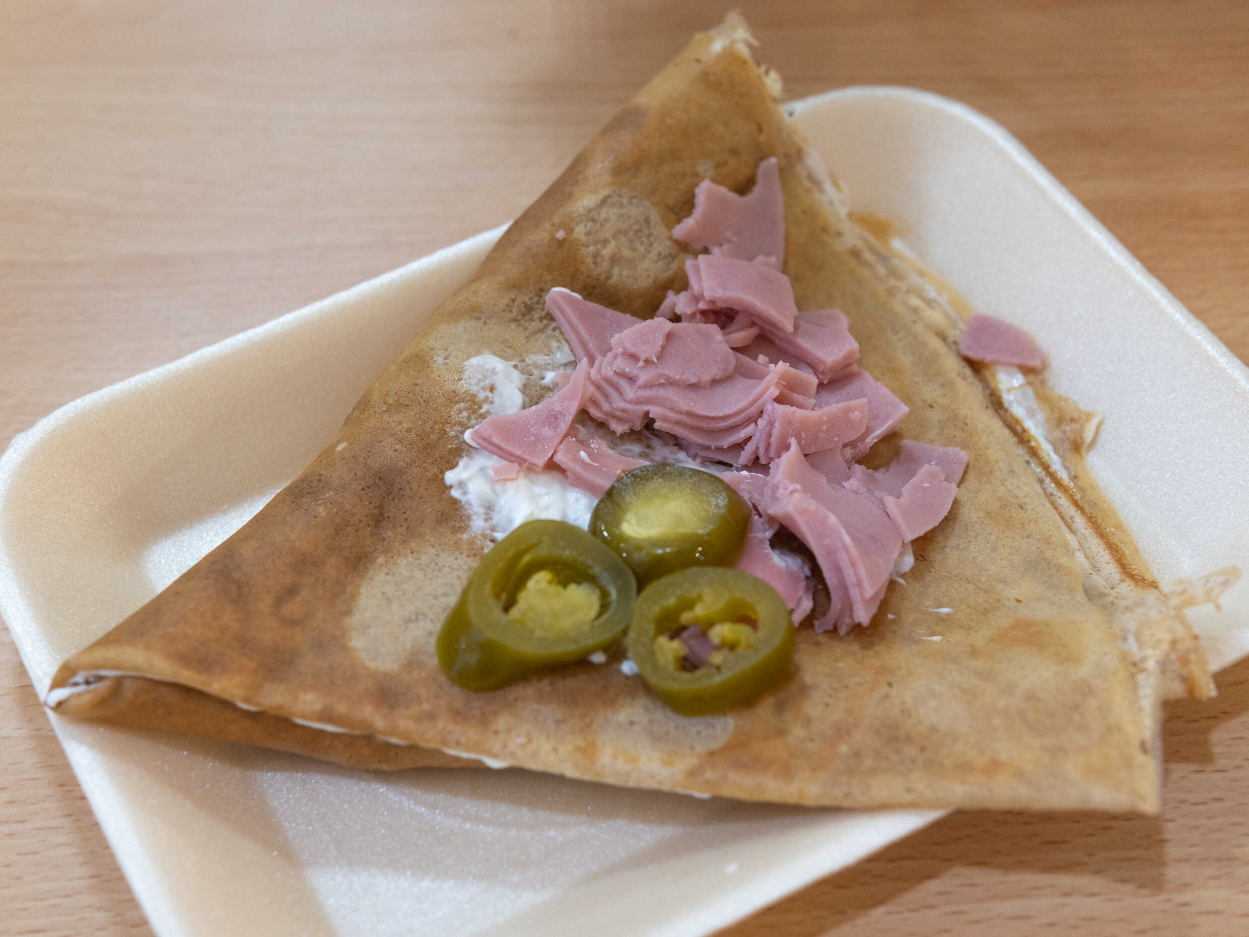 Crepa Salada: Manchego, Queso Philadelphia y Jamón