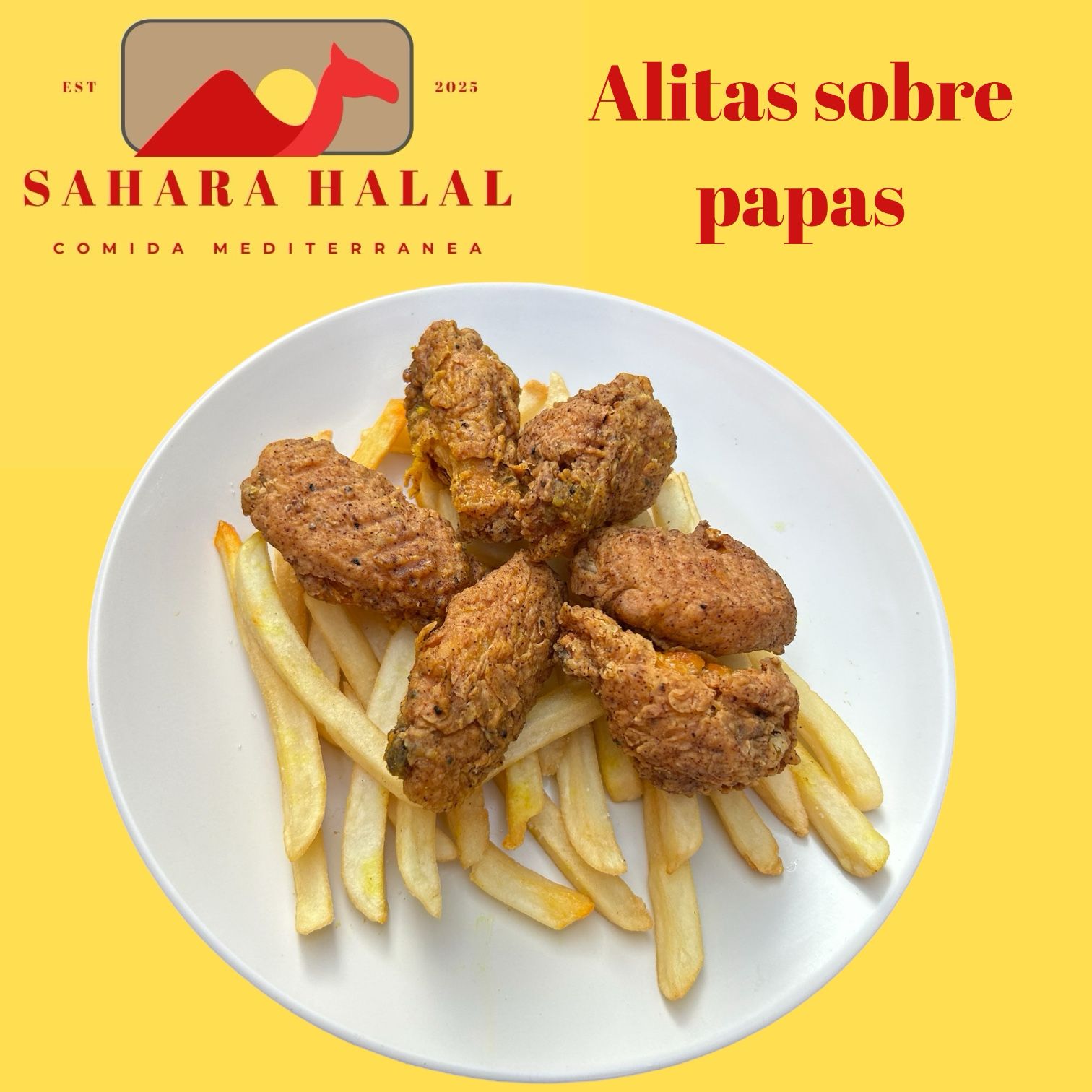 Alitas Sobre Papas